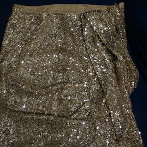 STEVE MADDEN Silver Sequined Mini-Skirt